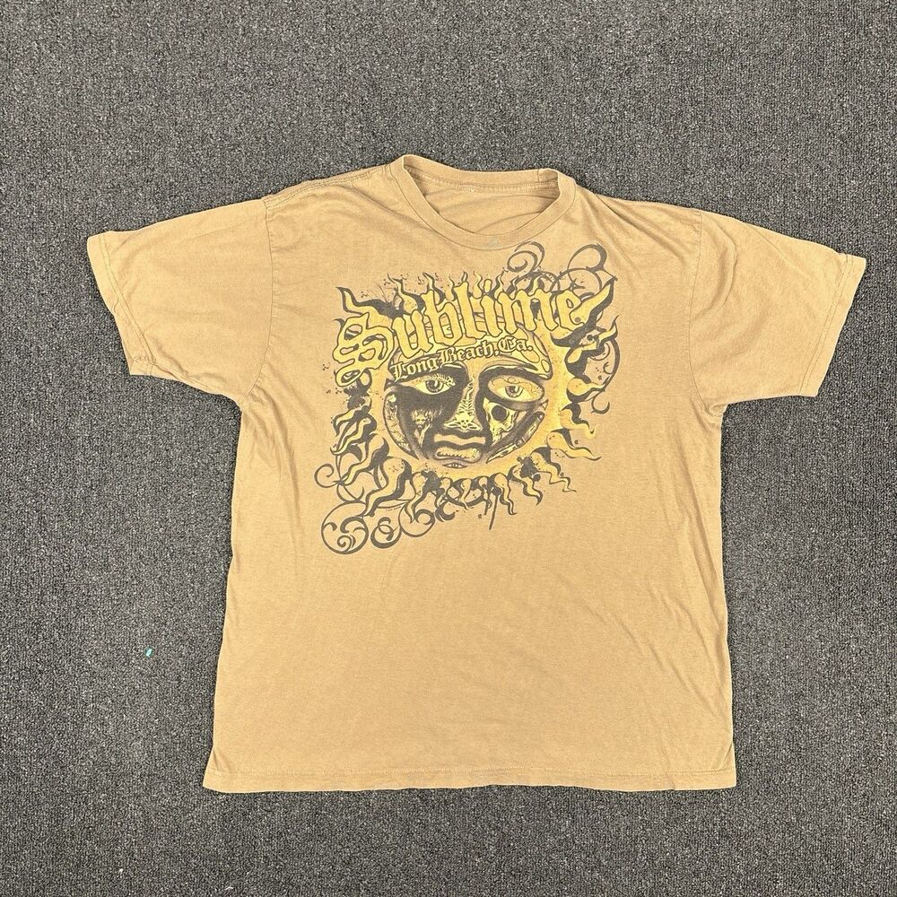 Sublime T Shirt Mens Brown Serenity Band Tee Short Sleeve Size Large